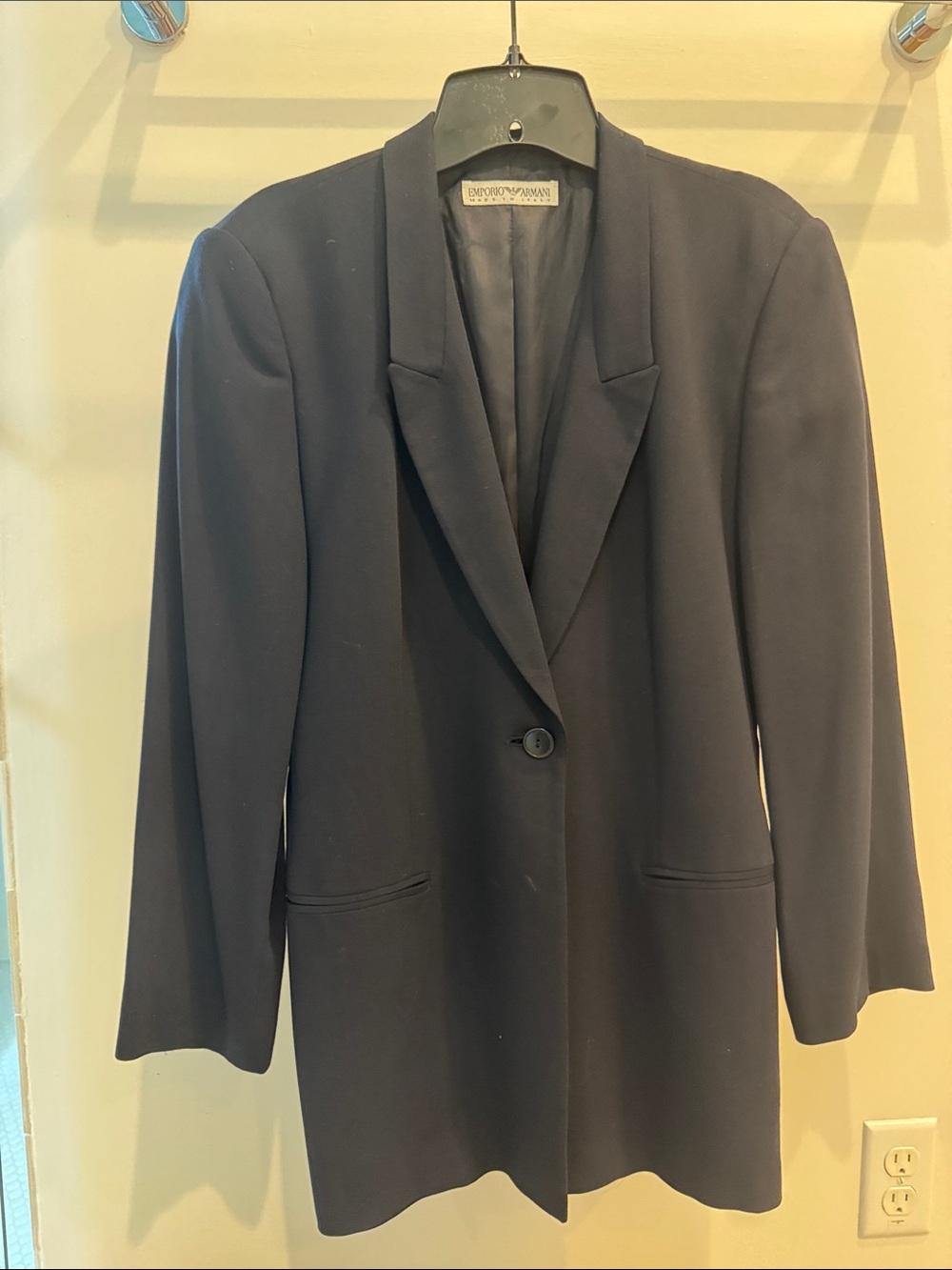 Emporio Armani Black Single-Button Tailored Blazer